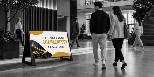 Digital Signage Eventkommunikation mit Displays für Veranstaltungen und Besucherinformationen Indoor