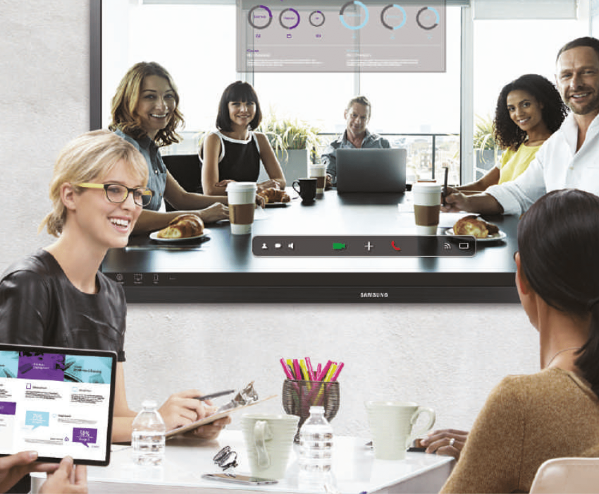 Huddle Room mit Samsung Touchbildschirm interaktive